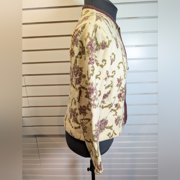 Vintage Sieger Brocade Style Cardigan w/ Button and Chain Closure Size 40 EU EUC - Picture 3 of 6